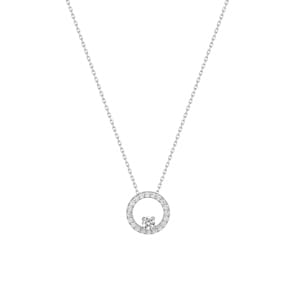 Collier 750/18 K Weissgold mit Zirkonia