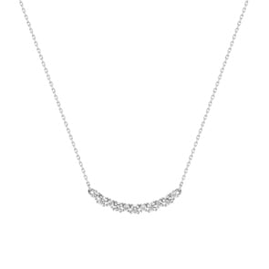 Collier 750/18 K Weissgold mit Zirkonia