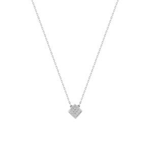Collier 750/18 K Weissgold mit Zirkonia
