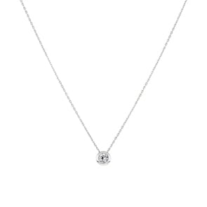 Collier 750/18 K Weissgold mit Zirkonia Ø 6mm