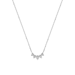 Collier 750/18 K Weissgold mit Zirkonia