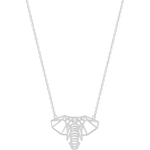 Collier 925 Silber rhodiniert 42cm, Elefant