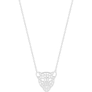 Collier 925 Silber rhodiniert 42cm, Leopard