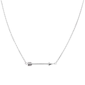 Collier 925 Silber rhodiniert 42cm, Pfeil