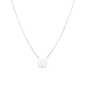 Necklace 925 Silver rhodium-plated 42cm, Tiger