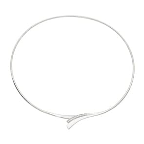 Collier 925 Silber rhodiniert mit Zirkonia 42cm