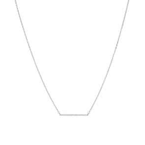 Collier 925 Silber rhodiniert mit Zirkonia 43cm