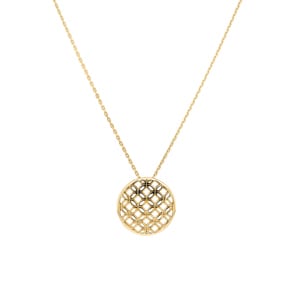 Collier mit Anhänger 750/18 K Gelbgold 42cm