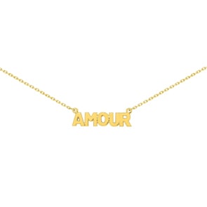 Collier or jaune 750/18 ct 42cm, Amour