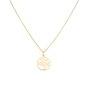Collier or jaune 750/18 ct 42cm, Arbre de vie
