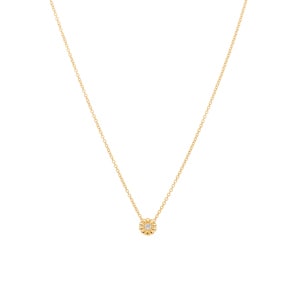Collier mit Anhänger 750/18 K Gelbgold mit Diamant 0.04ct H/Si