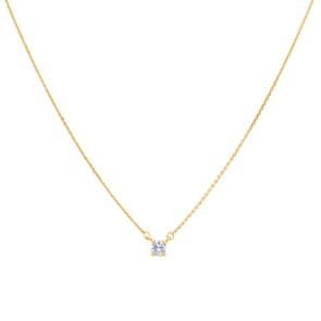 Collier mit Anhänger 750/18 K Gelbgold mit Diamant 0.10 ct H/si