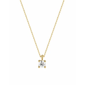 Collier mit Anhänger 750/18 K Gelbgold mit Diamant 0.30 ct H/si