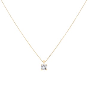 Collier mit Anhänger 750/18 K Gelbgold mit Diamant 0.30 ct H/si