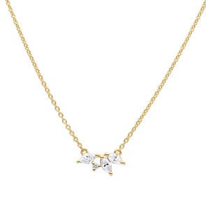 Collier mit Anhänger 750/18 K Gelbgold mit Diamant 0.35 ct H/si