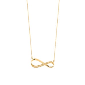 Collier mit Anhänger 750/18 K Gelbgold mit Diamanten 0.03 ct H/si