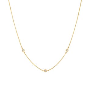 Collier mit Anhänger 750/18 K Gelbgold mit Diamanten 0.08 ct H/si by CHRISTIAN