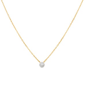 Collier 750/18 K Gelbgold mit Diamanten 0.10 ct H/si