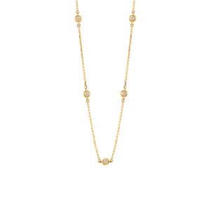 Collier avec pendentif or jaune 750/18 ct avec diamants 0.13 ct H/si by CHRISTIAN