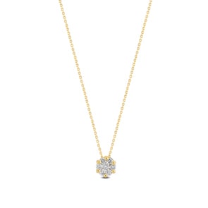 Collier mit Anhänger 750/18 K Gelbgold mit Diamanten 0.18 ct H/si
