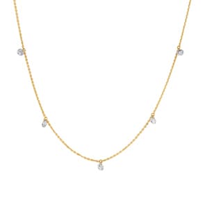 Collier mit Anhänger 750/18 K Gelbgold mit Diamanten 0.50 ct H/si by CHRISTIAN
