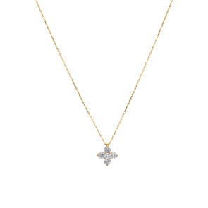 Collier mit Anhänger 750/18 K Gelbgold mit Diamanten 0.60 ct H/si