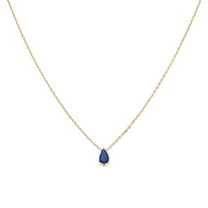 Collier or jaune 750/18 ct avec saphir
