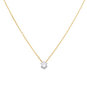 Collier mit Anhänger 750/18 K Gelbgold mit Zirkonia