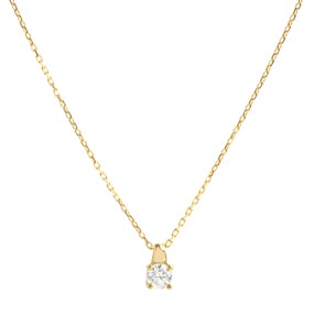 Collier mit Anhänger 750/18 K Gelbgold mit Zirkonia Ø 3.5mm