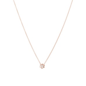 Collier mit Anhänger 750/18 K Roségold mit Diamant 0.04ct H/Si