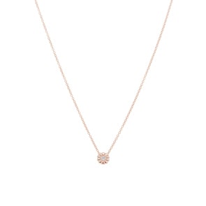 Collier mit Anhänger 750/18 K Roségold mit Diamant 0.04ct H/Si