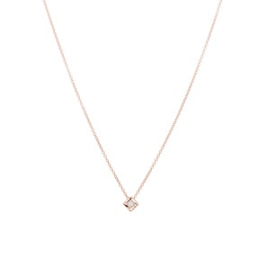 Collier mit Anhänger 750/18 K Roségold mit Diamant 0.04ct H/Si