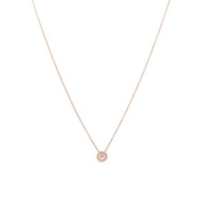 Collier mit Anhänger 750/18 K Roségold mit Diamant 0.04ct H/Si