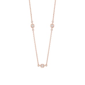 Collier mit Anhänger 750/18 K Roségold mit Diamanten 0.08 ct H/si by CHRISTIAN