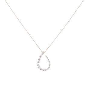 Collier mit Anhänger 750/18 K Roségold mit Diamanten 0.18 ct H/si