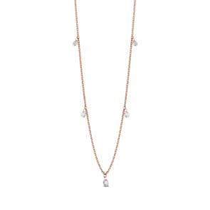 Collier mit Anhänger 750/18 K Roségold mit Diamanten 0.50 ct H/si by CHRISTIAN