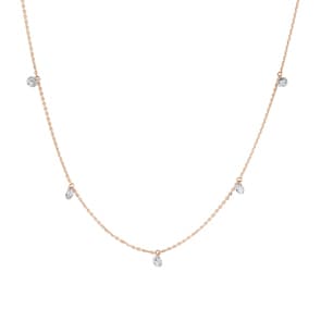 Collier mit Anhänger 750/18 K Roségold mit Diamanten 0.50 ct H/si by CHRISTIAN