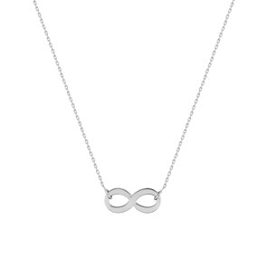 Collier mit Anhänger 750/18 K Weissgold 42cm, Infinity