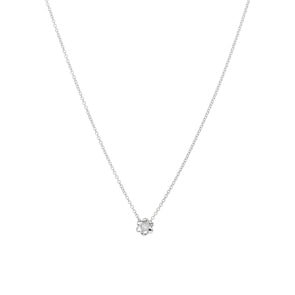 Collier mit Anhänger 750/18 K Weissgold mit Diamant 0.04ct H/Si