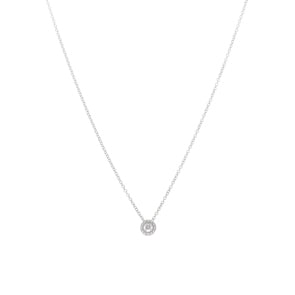 Collier mit Anhänger 750/18 K Weissgold mit Diamant 0.04ct H/Si