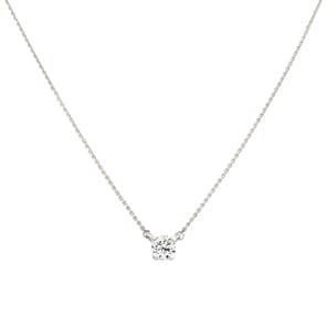 Collier mit Anhänger 750/18 K Weissgold mit Diamant 0.20 ct H/si