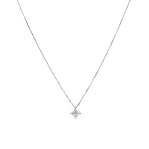 Collier mit Anhänger 750/18 K Weissgold mit Diamanten 0.18 ct H/si