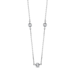Collier mit Anhänger 750/18 K Weissgold mit Diamanten 0.24 ct H/si by CHRISTIAN