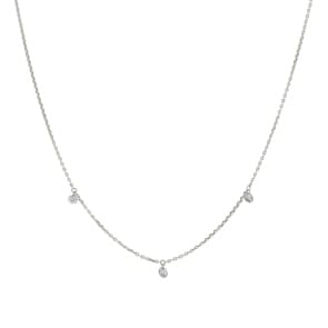 Collier mit Anhänger 750/18 K Weissgold mit Diamanten 0.40 ct H/si by CHRISTIAN