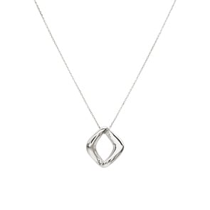 Collier mit Anhänger 925 Silber rhodiniert 42cm, galvanisiert