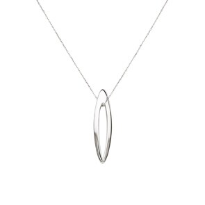Collier mit Anhänger 925 Silber rhodiniert 42cm, galvanisiert