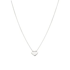 Collier mit Anhänger 925 Silber rhodiniert 42cm, Herz
