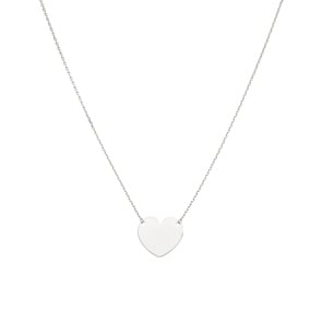 Collier mit Anhänger 925 Silber rhodiniert 42cm, Herz