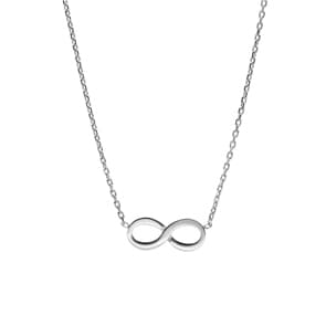 Collier mit Anhänger 925 Silber rhodiniert 42cm, Infinity