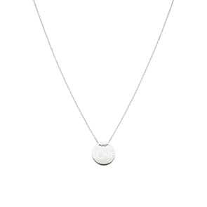 Collier mit Anhänger 925 Silber rhodiniert 42cm, Love